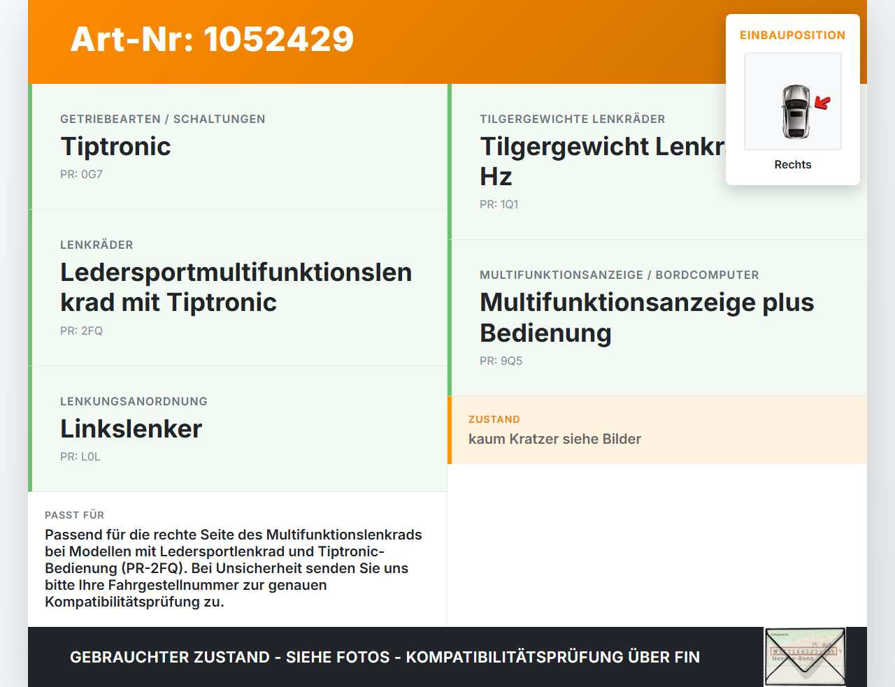 VW Passat 3C B7 10-14 Lenkradschalter Multifunktionstasten Schalter für Lenkrad Rechts VW Passat 3C B7 10-14... Vorschau 3