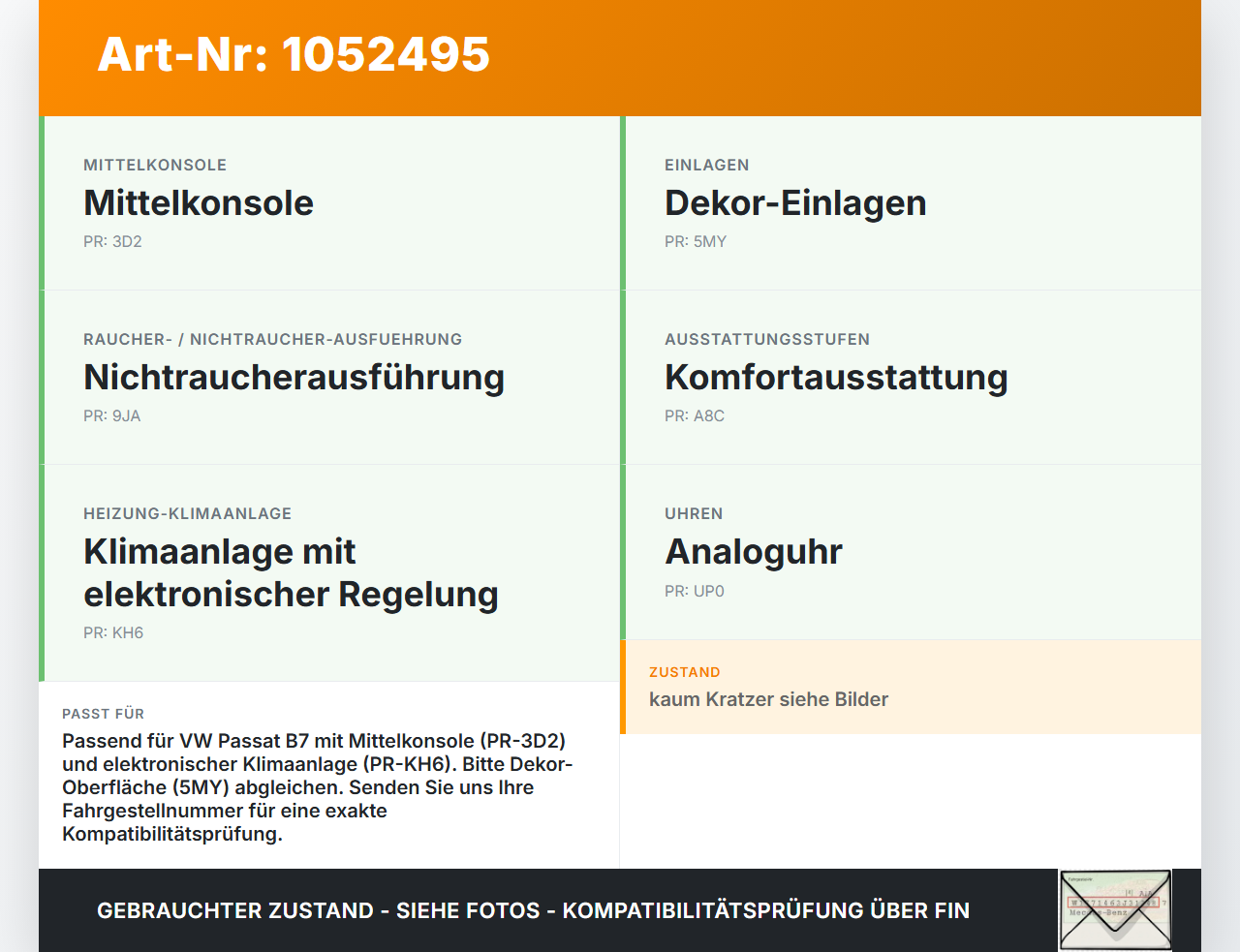 VW Passat 3C B7 10-14 Blende Einbaurahmen für Klimabedienteil VW Passat 3C B7 10-14 21.03.2011 3AA863082 3AA863100B... Vorschau 3