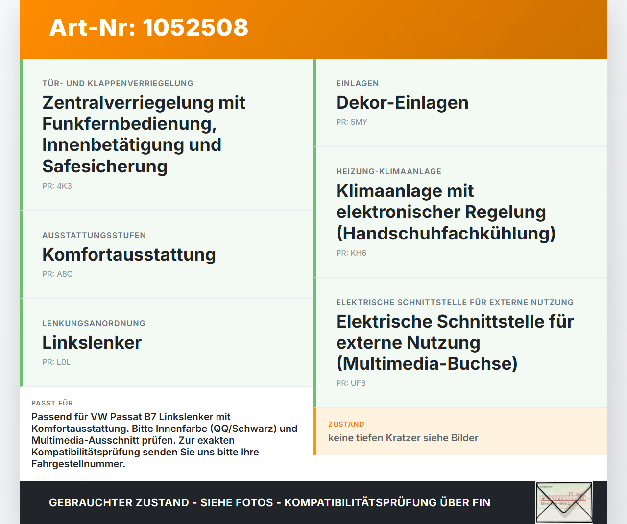 VW Passat 3C B7 10-14 Handschuhfach Handschuhkasten VW Passat 3C B7 10-14 21.03.2011 3C1857101L 3AA857938 gebraucht Vorschau 3