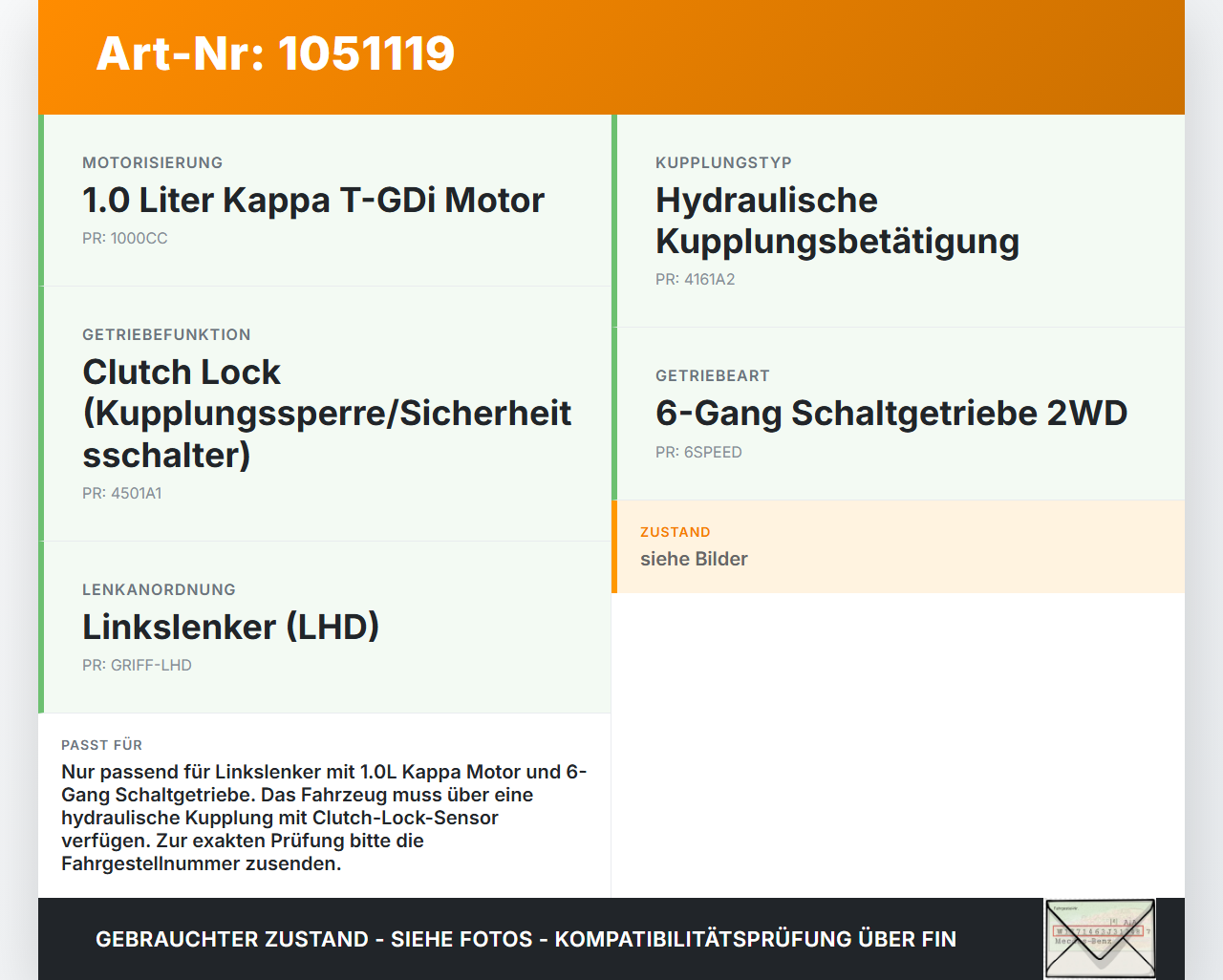 Hyundai Kona OS 17-20 T-GDi 1,0 88KW Kupplungszylinder Geber Geberzylinder Hyundai Kona OS 17-20 03.08.2018... Vorschau 3