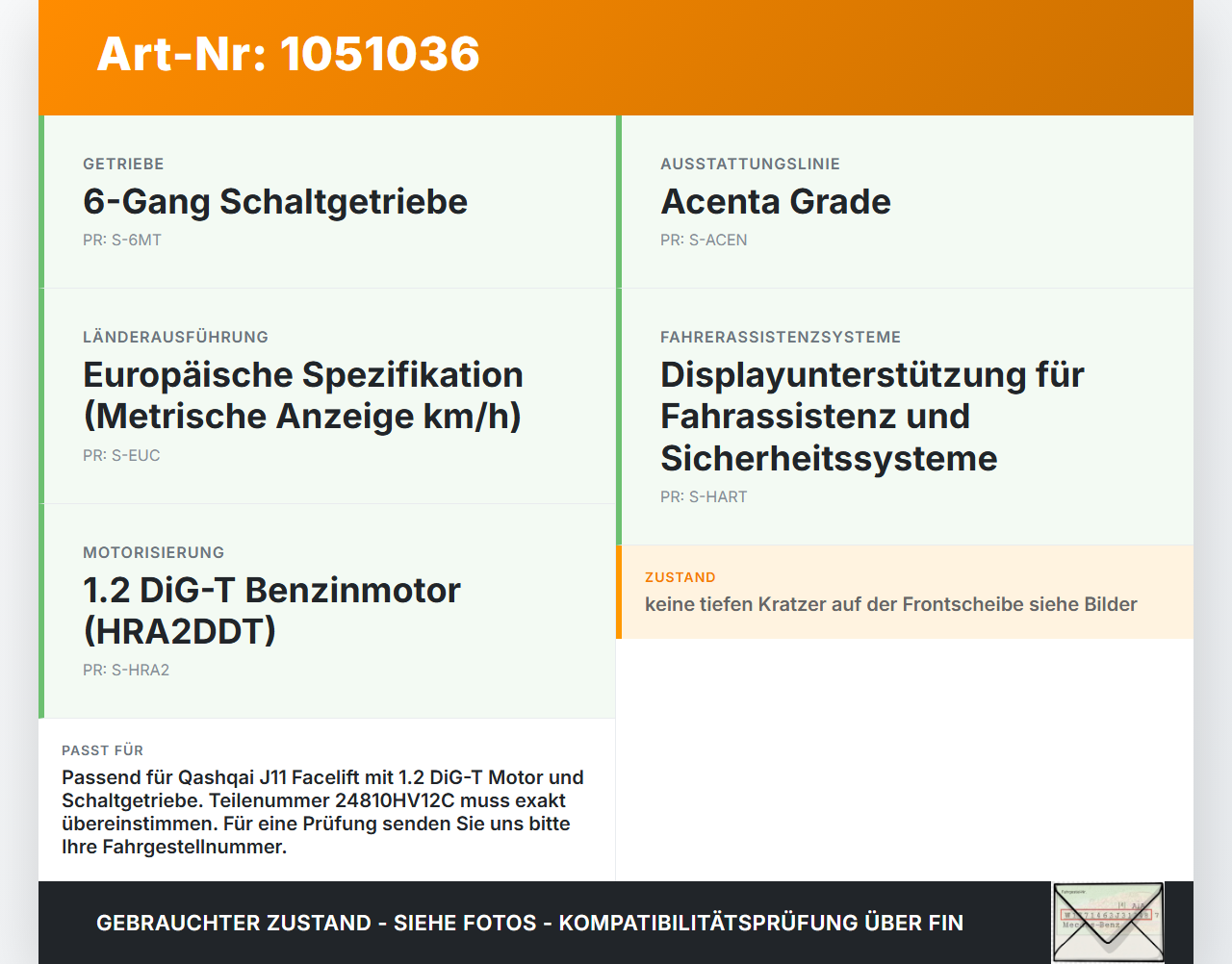 Nissan Qashqai II J11 17-21 DiG-T 1,2 85KW Kombiinstrument Tacho Nissan Qashqai II J11 17-21 01.06.2017 HV12C/4CWB... Vorschau 3