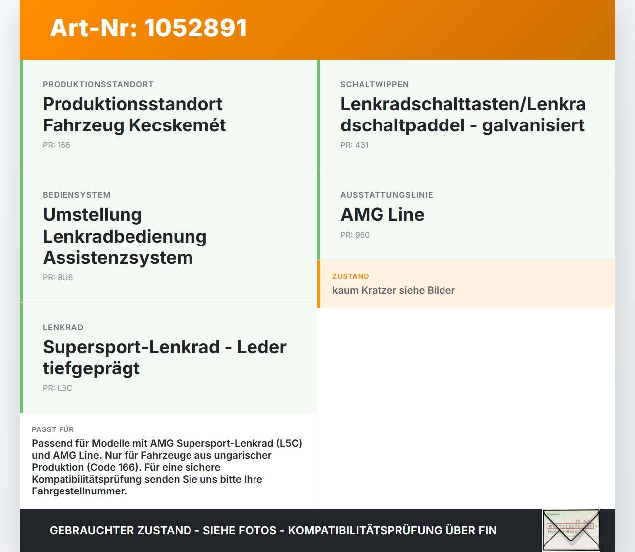 Mercedes W177 A200d 18-22 Zierblende für Lenkrad Mercedes W177 A200d 18-22 12.07.2019 A0994647903 0005459534... Vorschau 3
