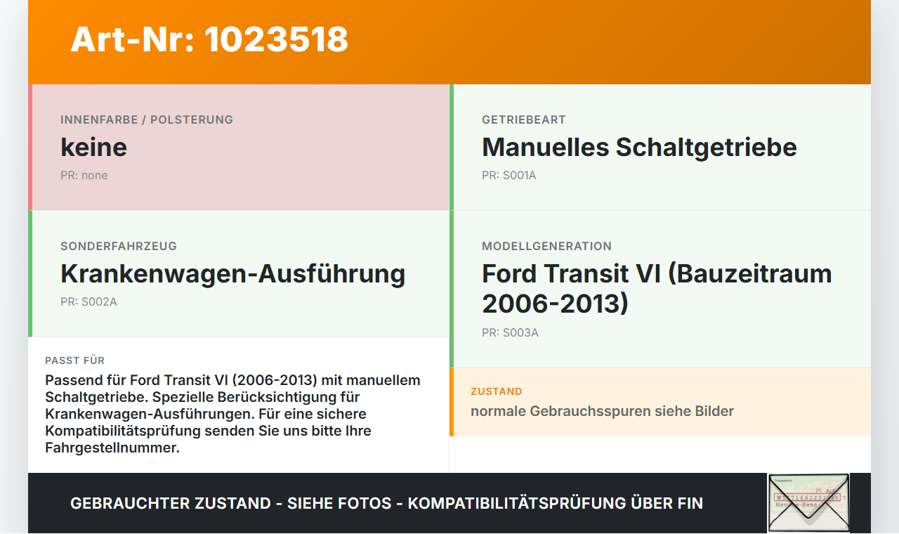 Ford Transit VI 06-13 Schaltsack Schaltmanschette vom Schaltknauf Ford Transit VI 06-13 26.11.2010 gebraucht Vorschau 3