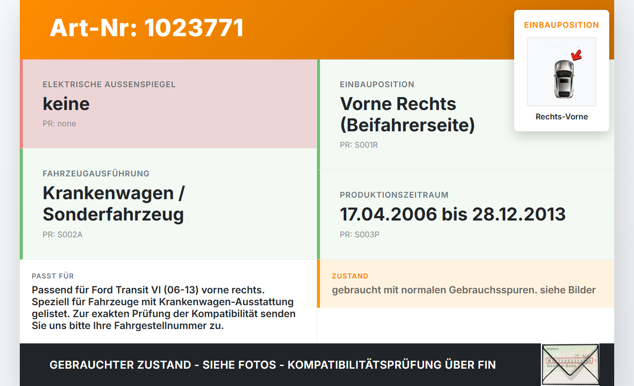 Ford Transit VI 06-13 Turnier Türfangband Türbremse Türanschlag Rechts Vorne Ford Transit VI 06-13 26.11.2010... Vorschau 3