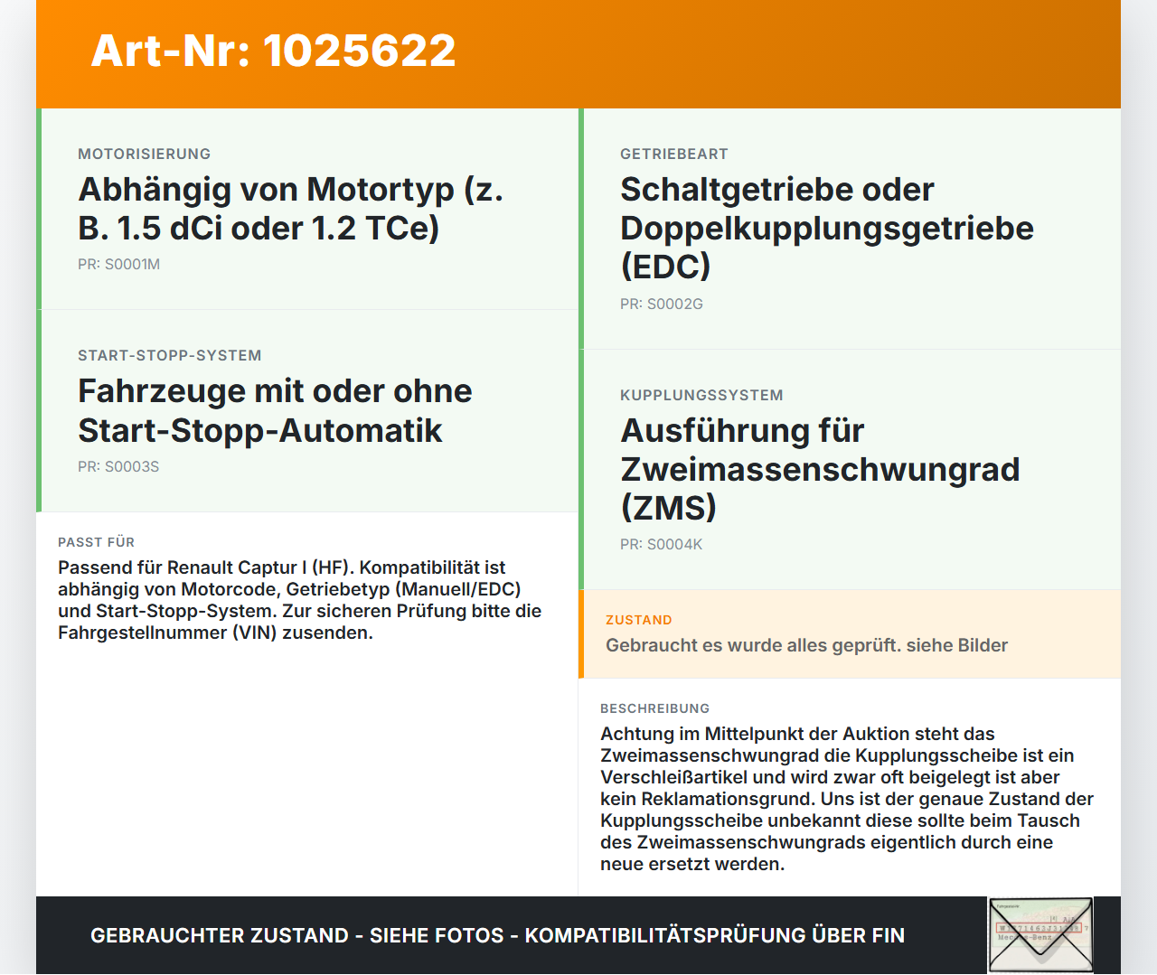 Renault Captur I HF 17-19 1,3 110KW Zweimassenschwungrad Schwungrad Druckplatte Kupplung Renault Captur I HF 17-19... Vorschau 3