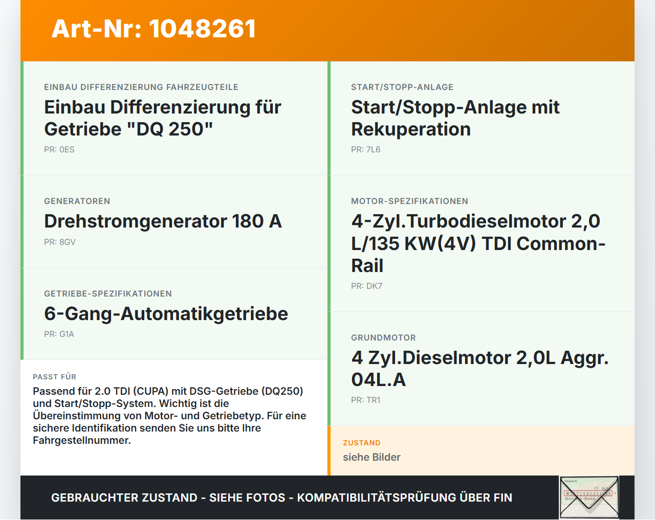 Skoda Octavia VRS III 5E 12-16 TDI 2,0 110KW Autom Anlasser Starter Skoda Octavia VRS III 5E 12-16 18.12.2014... Vorschau 3