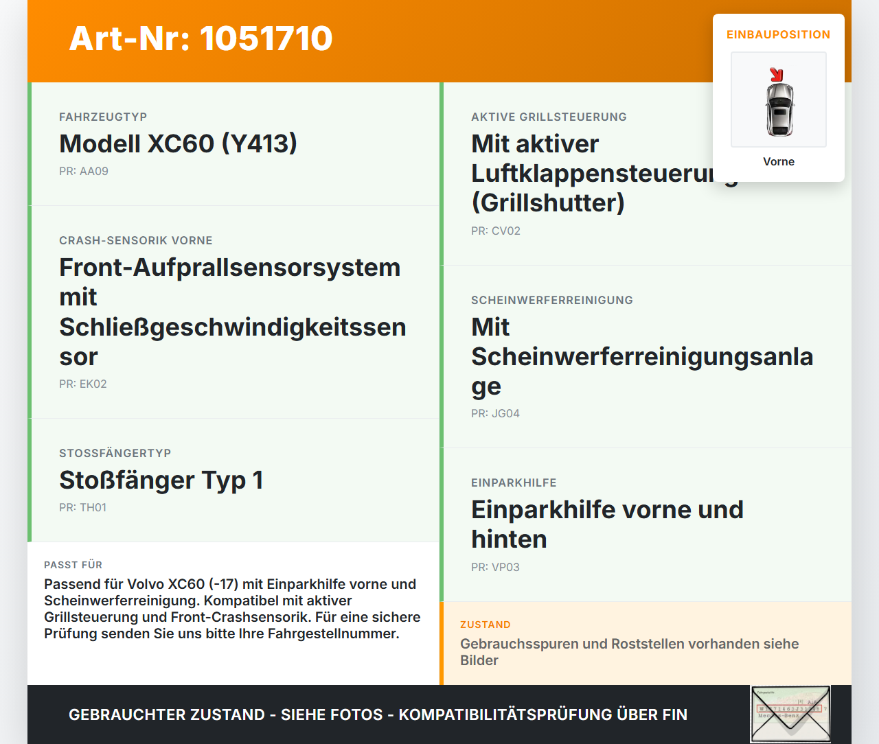 Volvo XC60 156 13-17 Stoßstangenträger Stoßfängerträger Querträger Vorne Zusatzträger Volvo XC60 156 13-17... Vorschau 3