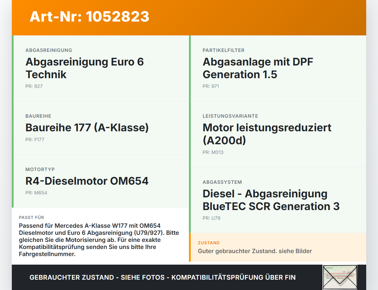 Mercedes W177 A200d 18-22 2,0d 110KW 654920 Abgasrückführventil EGR AGR Ventil Mercedes W177 A200d 18-22 12.07.2019... Vorschau 3