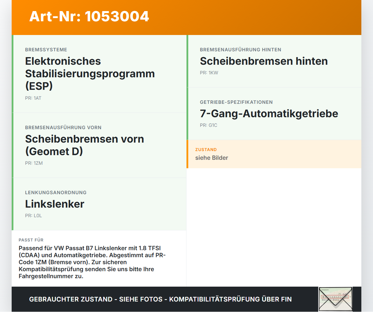 VW Passat 3C B7 10-14 TFSI 1,8 118KW Bremskraftverstärker VW Passat 3C B7 10-14 21.03.2011 3C1614106R 3C1614105AQ... Vorschau 3