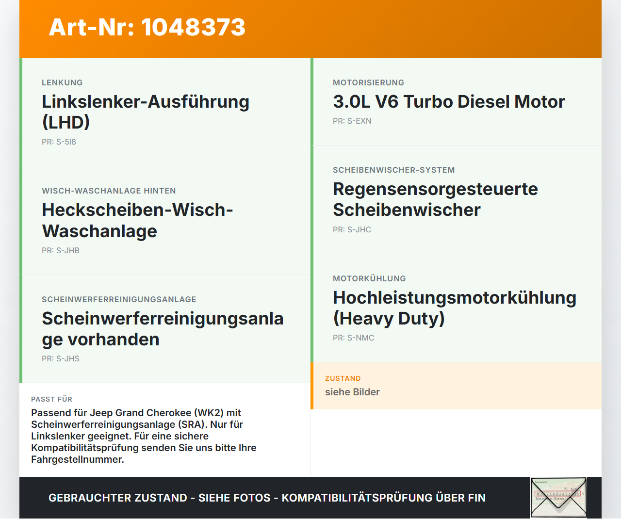 Jeep Grand Cherokee WK2 13-17 3,0d 184KW Xenon Waschwasserbehälter Wasserbehälter Wischwasserbehälter Jeep Grand... Vorschau 3