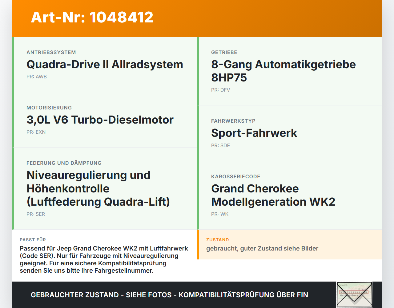 Jeep Grand Cherokee WK2 13-17 3,0d 184KW EXN Ventile Ventil Regelventil für Luftfahrwerk Jeep Grand Cherokee WK2... Vorschau 3