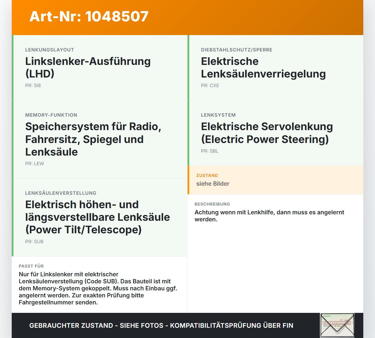Jeep Grand Cherokee WK2 13-17 Elektr. Höhenverstellung für Lenksäule Jeep Grand Cherokee WK2 13-17 24.02.2017... Vorschau 3