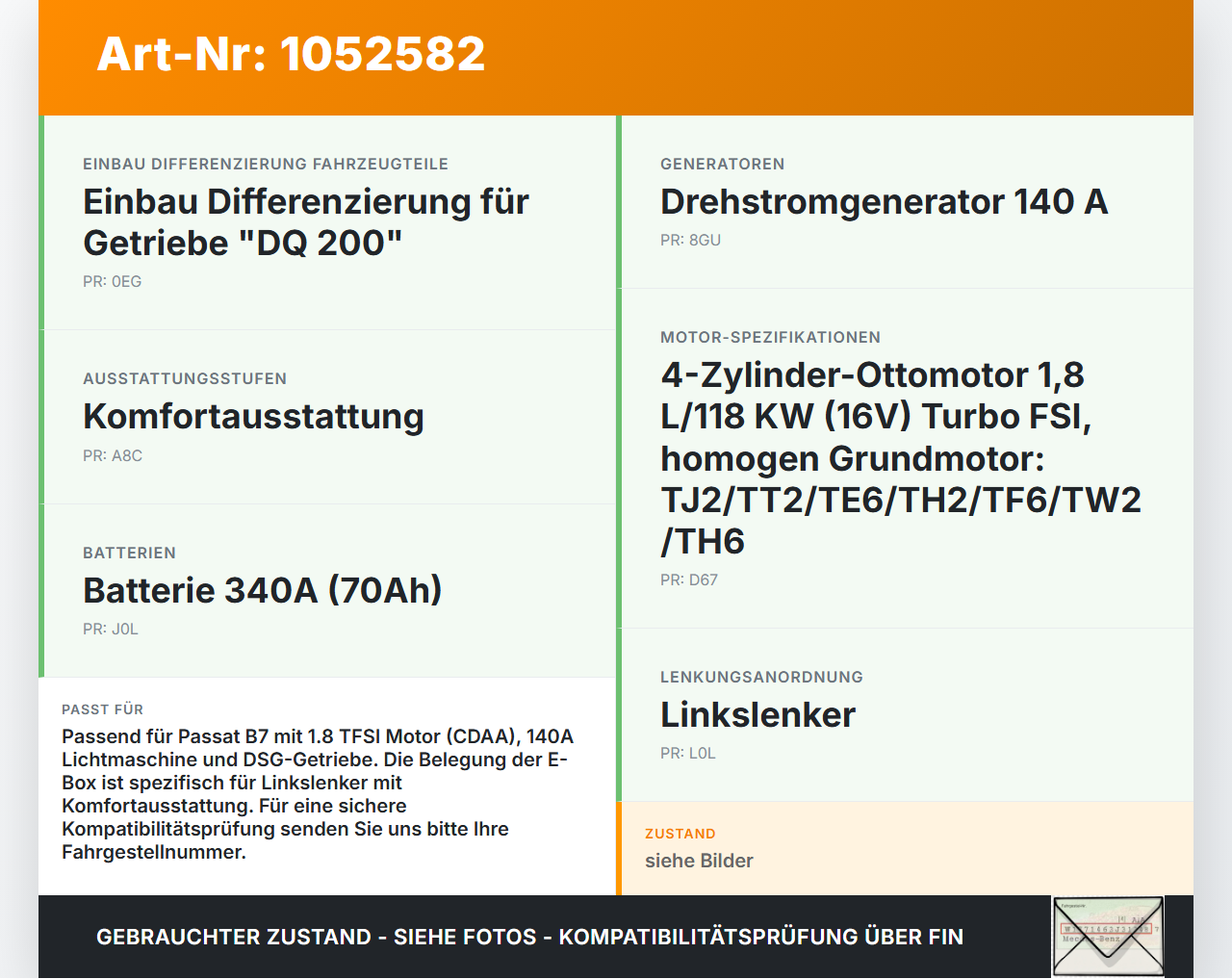 VW Passat 3C B7 10-14 TFSI 1,8 118KW Sicherungskasten Zentralelektrik VW Passat 3C B7 10-14 21.03.2011 3C0937125A... Vorschau 3