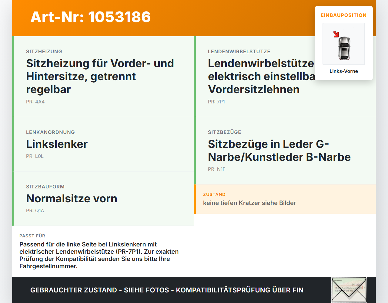 Audi A4 8W B9 15-19 Sitzverstellung Schalter Links Vorne Audi A4 8W B9 15-19 05.04.2016 8E0959777A 8E0959777A4PK... Vorschau 3