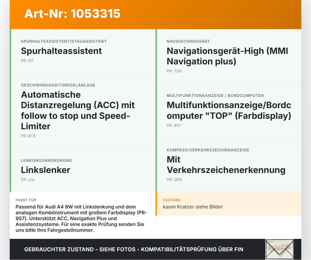 Audi A4 8W B9 15-19 TDI 2,0 110KW Kombiinstrument Tacho Geschwindigkeitsmesser Audi A4 8W B9 15-19 05.04.2016... Vorschau 3