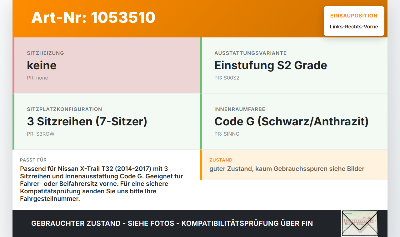 Nissan X-Trail T32 14-17 Kopfstütze für Fahrer Sitz Rechts oder Links Vorne Nissan X-Trail T32 14-17 09.03.2015... Vorschau 3