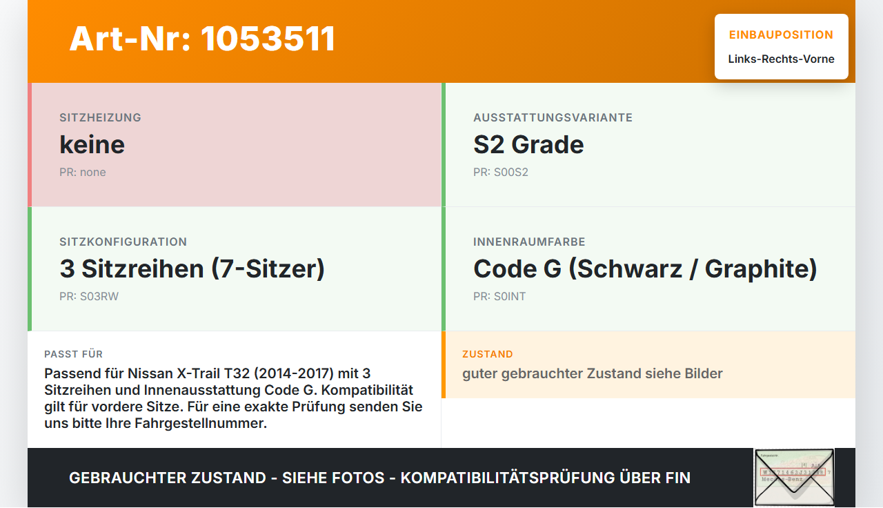 Nissan X-Trail T32 14-17 Kopfstütze für Beifahrer Sitz Rechts oder Links Vorne Nissan X-Trail T32 14-17 09.03.2015... Vorschau 3