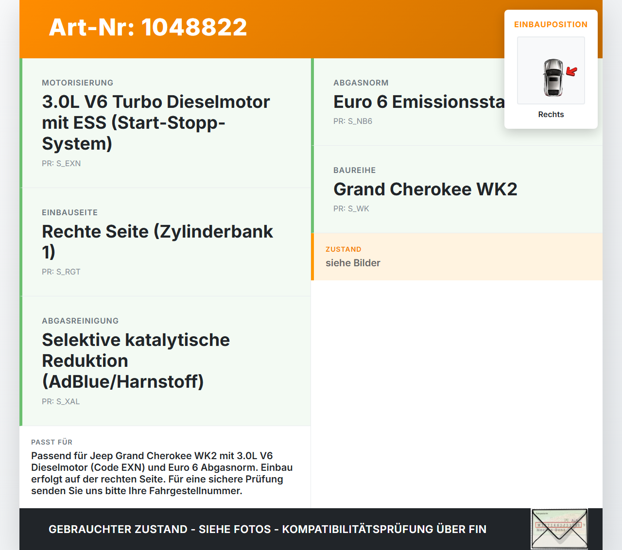 Jeep Grand Cherokee WK2 13-17 3,0d 184KW Verteilerrohr für Hochdruck Verteiler Rechts Jeep Grand Cherokee WK2 13-17... Vorschau 3
