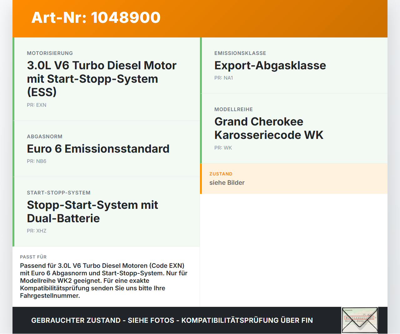 Jeep Grand Cherokee WK2 13-17 3,0d 184KW EXN Ansaugbrücke Ansaugkrümmer m. Drallklappen Jeep Grand Cherokee WK2... Vorschau 3