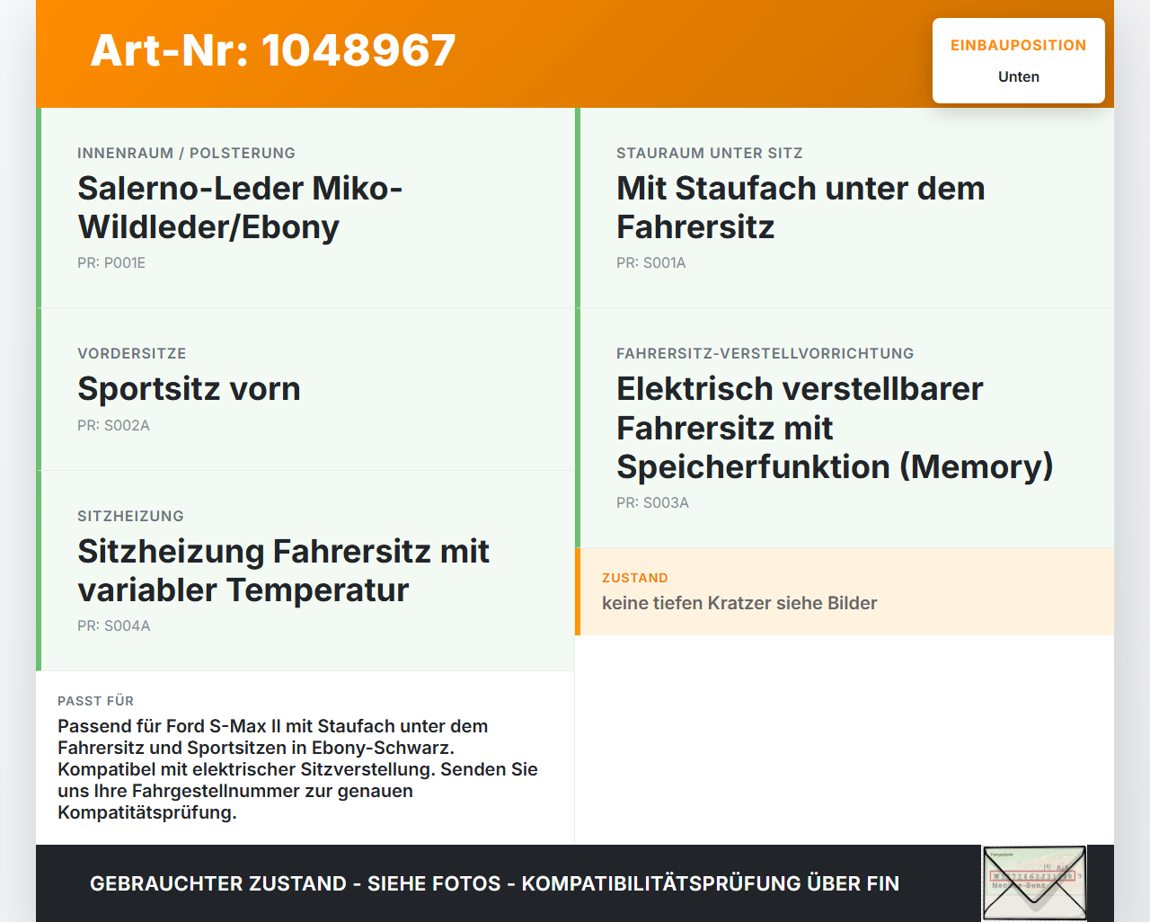 Ford S-Max II CK 15-19 Ablagefach Staufach Fach für Fahrer Sitz Unten Ford S-Max II CK 15-19 19.12.2015... Vorschau 3