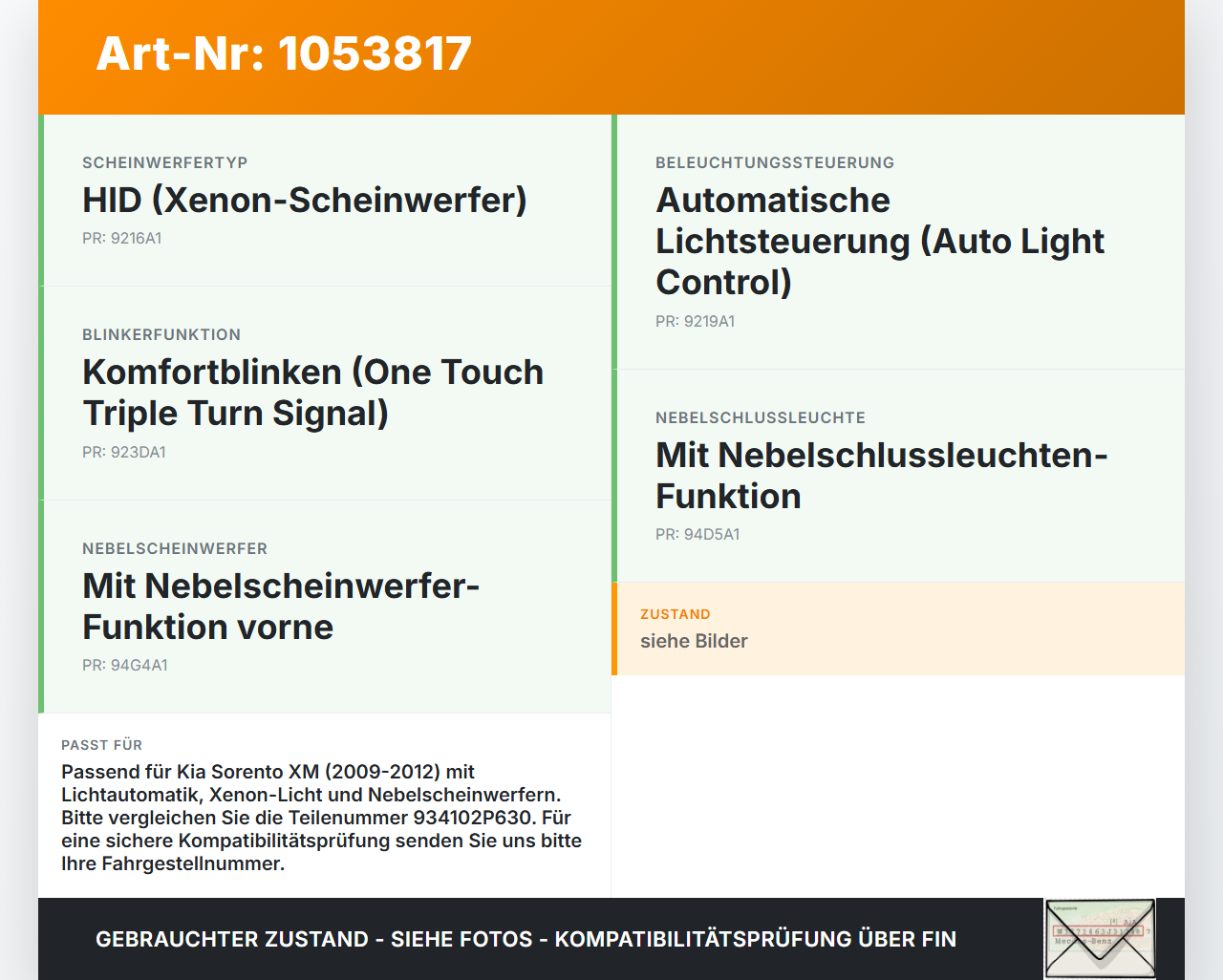 Kia Sorento XM 09-12 Blinkerschalter Lenkstockschalter Blinker Kia Sorento XM 09-12 19.05.2010 934102P630 202008910... Vorschau 3
