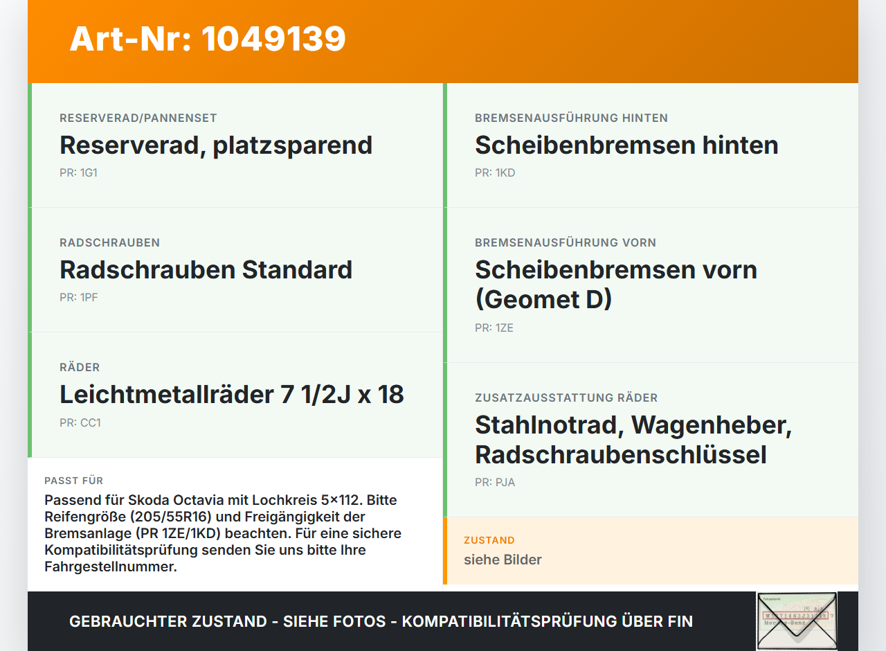 Skoda Octavia III 5E 12-17 1 x Komplettrad Ersatzrad Stahlfelge Sommerreifen 205/55R16 5X112 Skoda Octavia III 5E... Vorschau 3