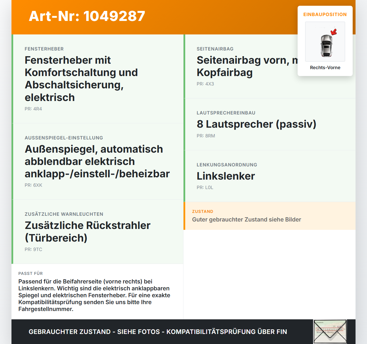 Skoda Octavia III 5E 12-17 Kombi Kabelbaum für Tür und Fensterheber Rechts Vorne Skoda Octavia III 5E 12-17... Vorschau 3