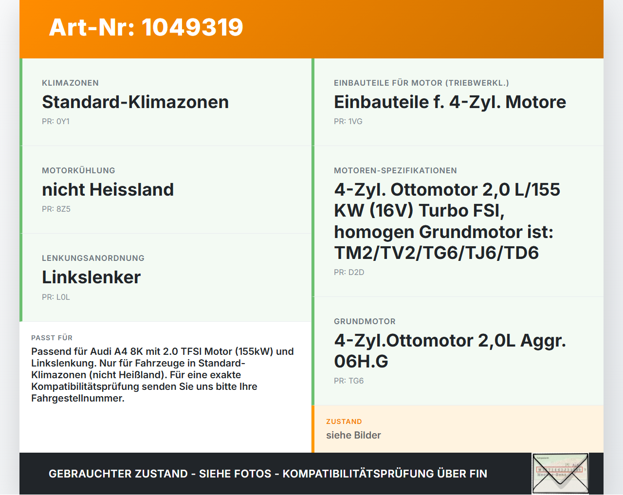 Audi A4 8K 07-11 2,0 155KW Luftfilterkasten Luftfiltergehäuse Audi A4 8K 07-11 08.06.2009 8K0133837AB 8K0133843E... Vorschau 3