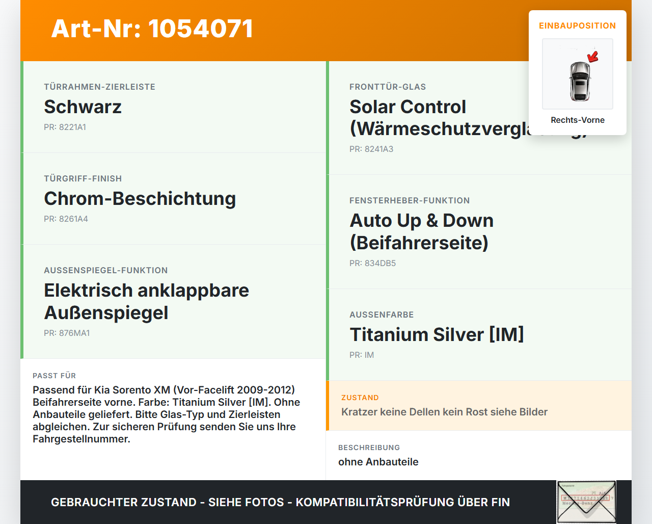 Hyundai Tucson TL 15-18 Tür Beifahrertür Rechts Vorne U3S Hyundai Tucson TL 15-18 30.03.2017 gebraucht Vorschau 3