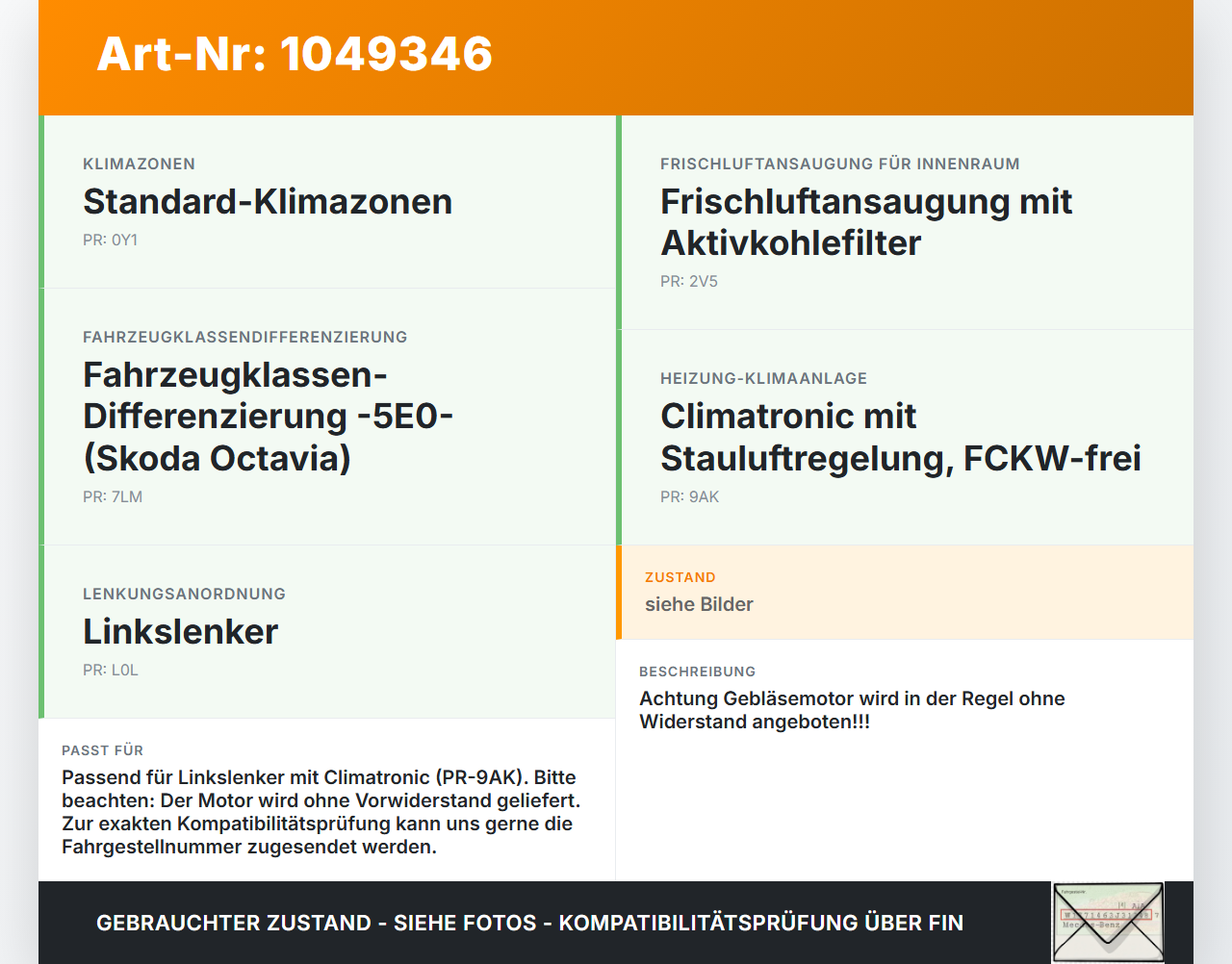 Skoda Octavia III 5E 12-17 Gebläsemotor Lüftermotor Heizungsgebläse Skoda Octavia III 5E 12-17 04.12.2018... Vorschau 3