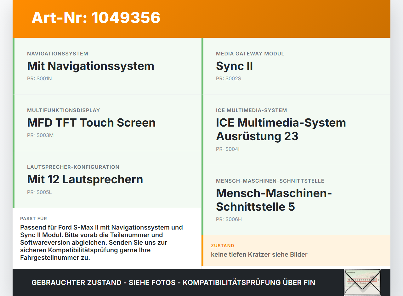 Ford S-Max II CK 15-19 Steuergerät ECU Modul SG für Navigationssystem Ford S-Max II CK 15-19 19.12.2015... Vorschau 3