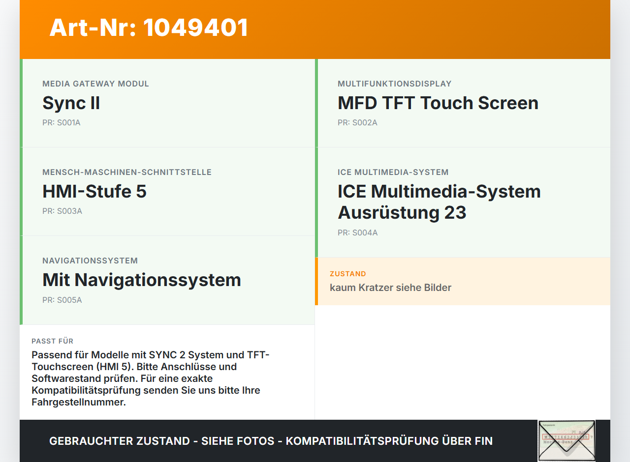 Ford S-Max II CK 15-19 Display Monitor Notfallnachrichtenmodul Ford S-Max II CK 15-19 19.12.2015 EM2T-19G468-AA... Vorschau 3
