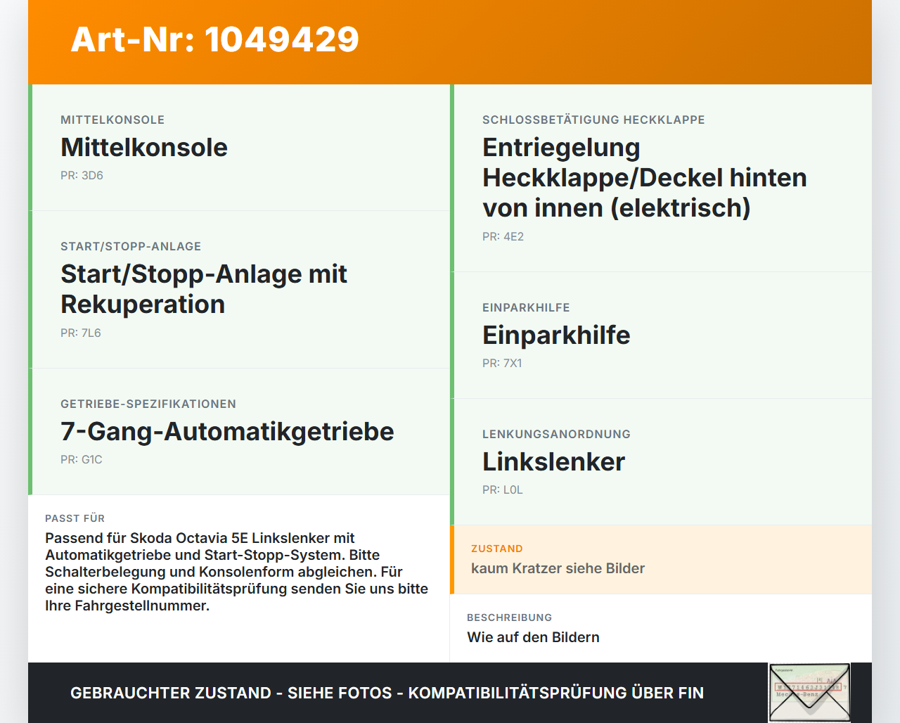 Skoda Octavia III 5E 12-17 Blende mit Schaltern ZV Autom. Off Skoda Octavia III 5E 12-17 04.12.2018 gebraucht Vorschau 3