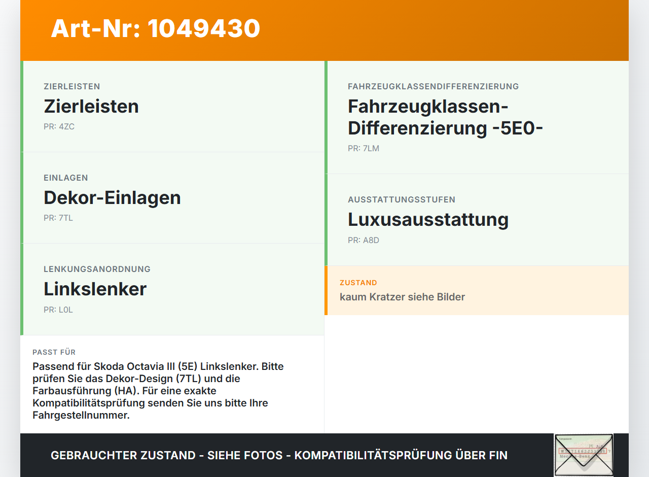 Skoda Octavia III 5E 12-17 Blende für Armaturenbrett Abdeckung Skoda Octavia III 5E 12-17 04.12.2018 5E0863152F... Vorschau 3
