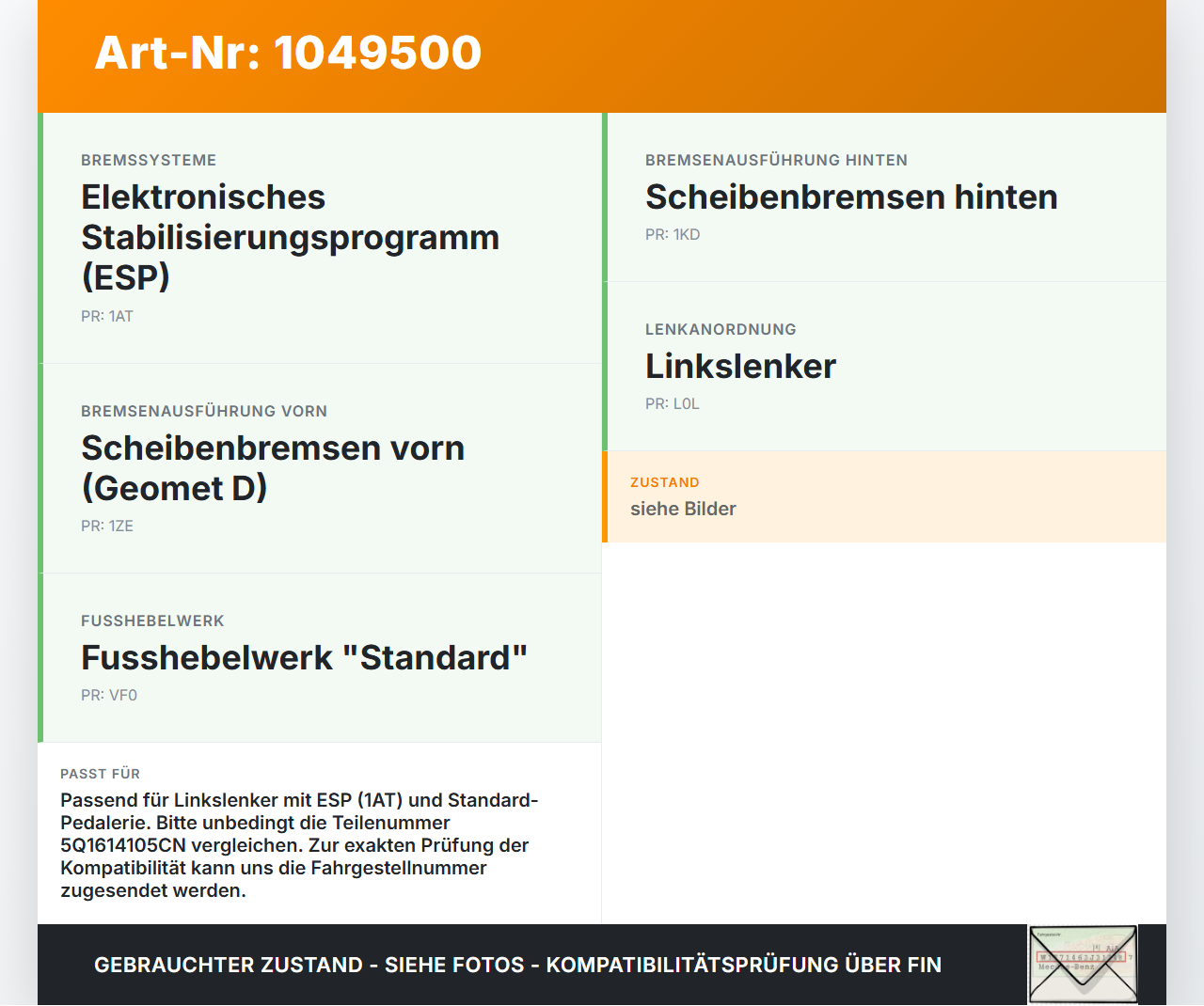 Skoda Octavia III 5E 12-17 TDI 2,0 110KW Bremskraftverstärker Skoda Octavia III 5E 12-17 04.12.2018 5Q1614105CN... Vorschau 3