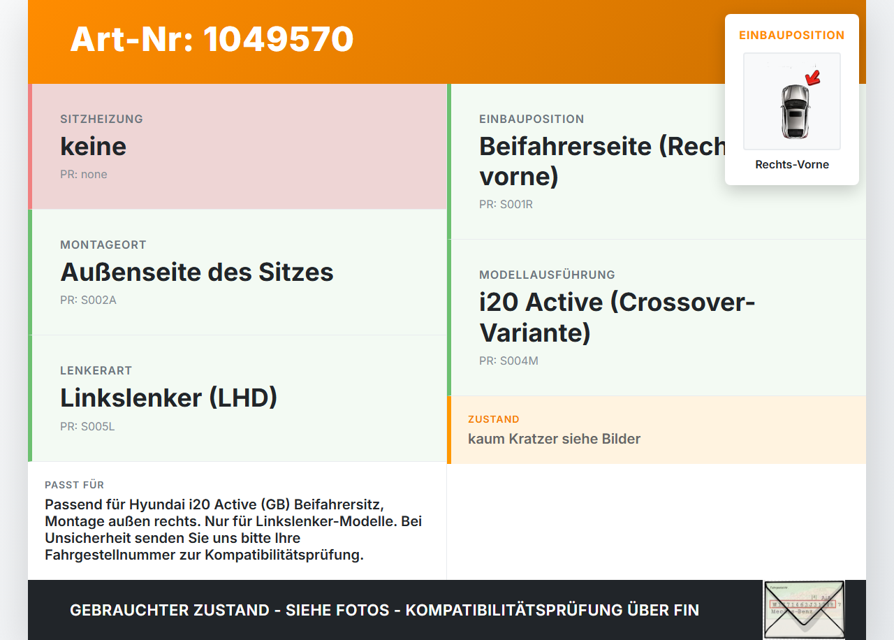 Hyundai I20 Active GB 13-16 Blende Seitenverkleidung für Sitz Beifahrer Rechts Vorne Aussen Hyundai I20 Active GB... Vorschau 3