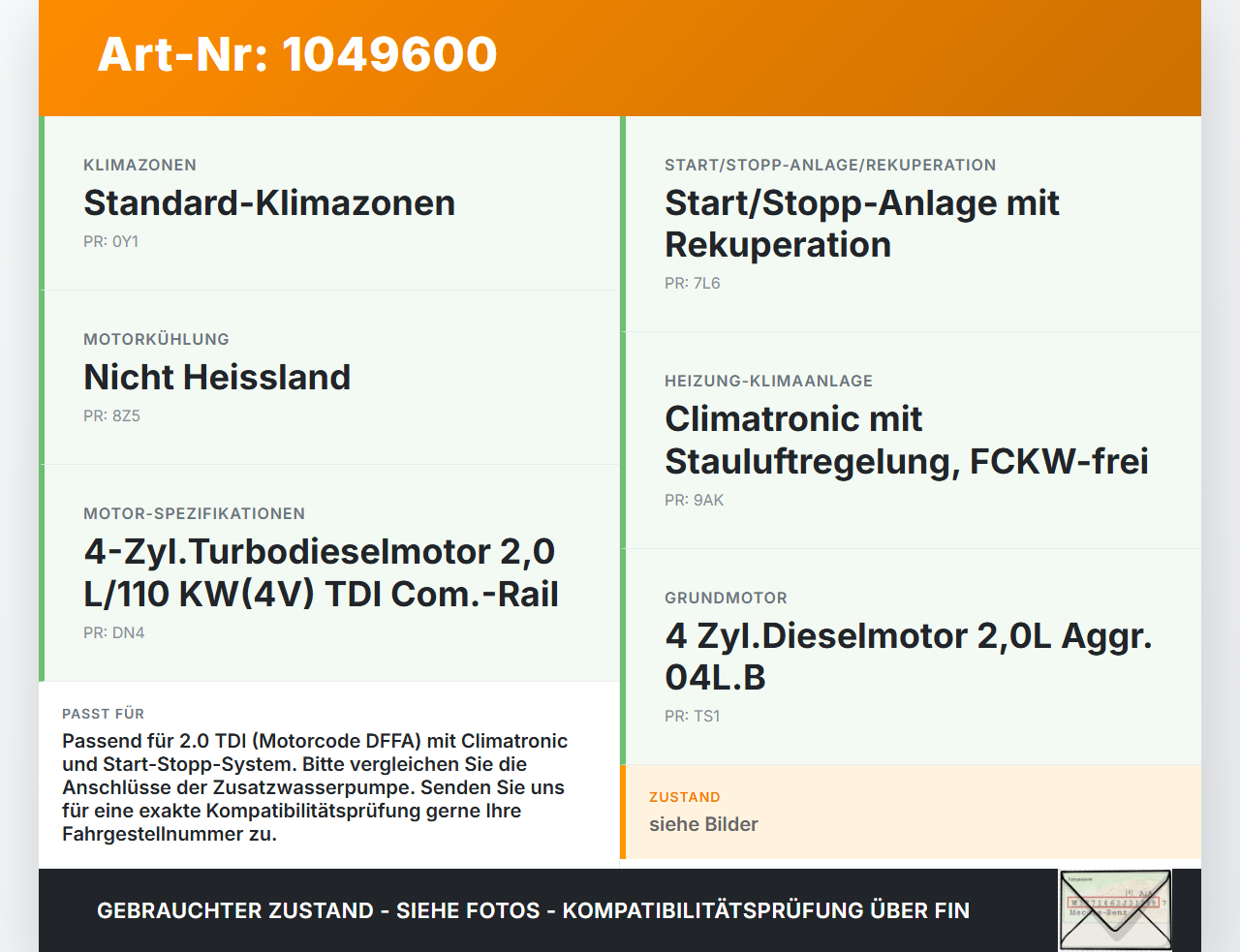 Skoda Octavia III 5E 12-17 TDI 2,0 110KW Umwelzpumpe Heizung Pumpe Kühlmittelpumpe Zusatz Skoda Octavia III 5E... Vorschau 3