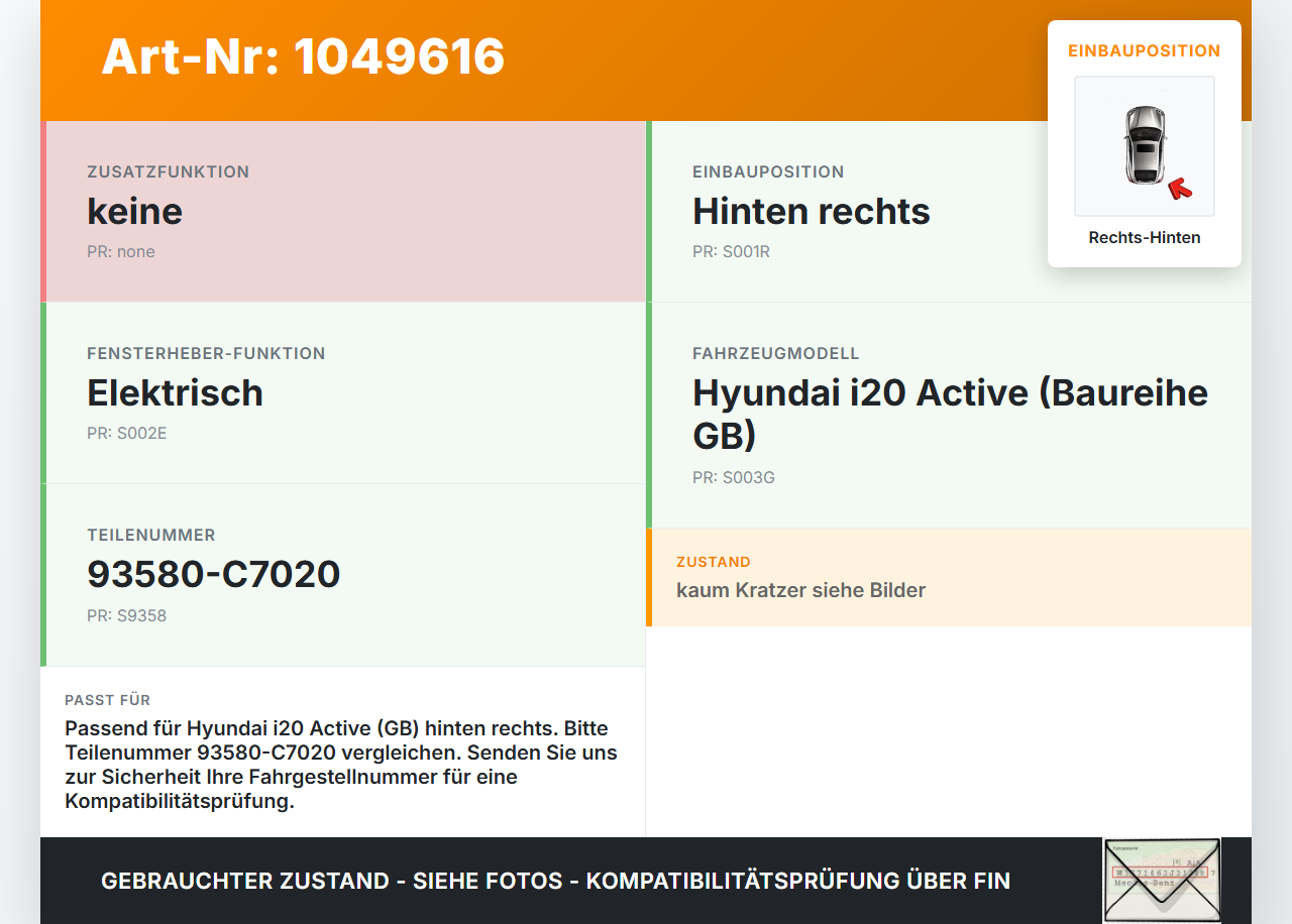 Hyundai I20 Active GB 13-16 Fensterheberschalter Schalter Rechts Hinten Hyundai I20 Active GB 13-16 13.06.2016... Vorschau 3