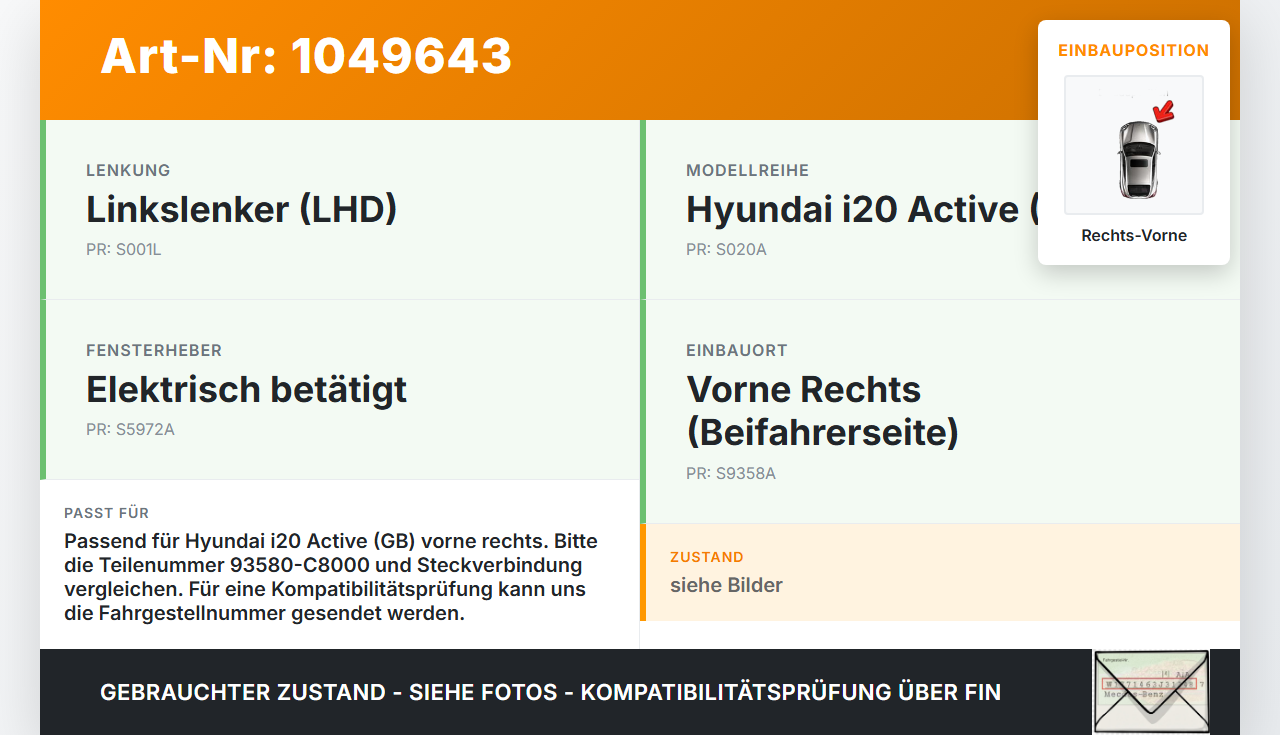 Hyundai I20 Active GB 13-16 Fensterheberschalter Schalter Rechts Vorne Hyundai I20 Active GB 13-16 13.06.2016... Vorschau 3