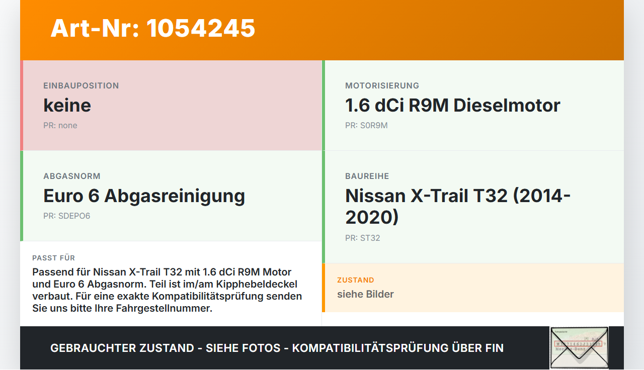 Nissan X-Trail T32 14-17 dCi 1,6 96KW R9M414 Motorölabscheider Motoren Ölabscheider Nissan X-Trail T32 14-17... Vorschau 3
