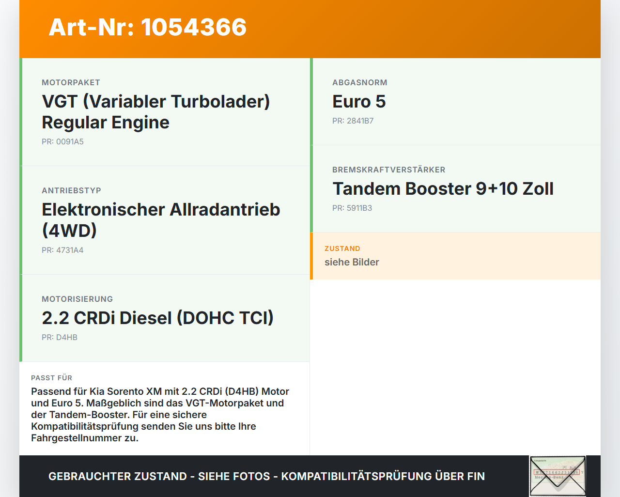 Kia Sorento XM 09-12 CRDi 2,2 145KW D4HB Unterdruckpumpe Vakuumpumpe Kia Sorento XM 09-12 19.05.2010 288102F000... Vorschau 3