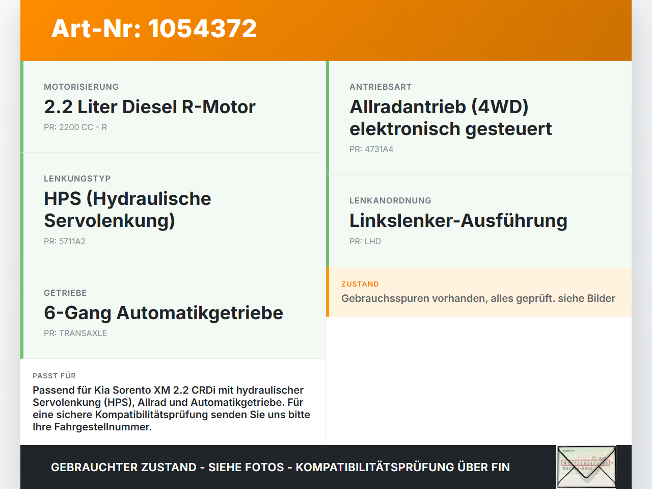 Kia Sorento XM 09-12 CRDi 2,2 145KW Servopumpe Hydraulikpumpe für Lenkung Kia Sorento XM 09-12 19.05.2010... Vorschau 3