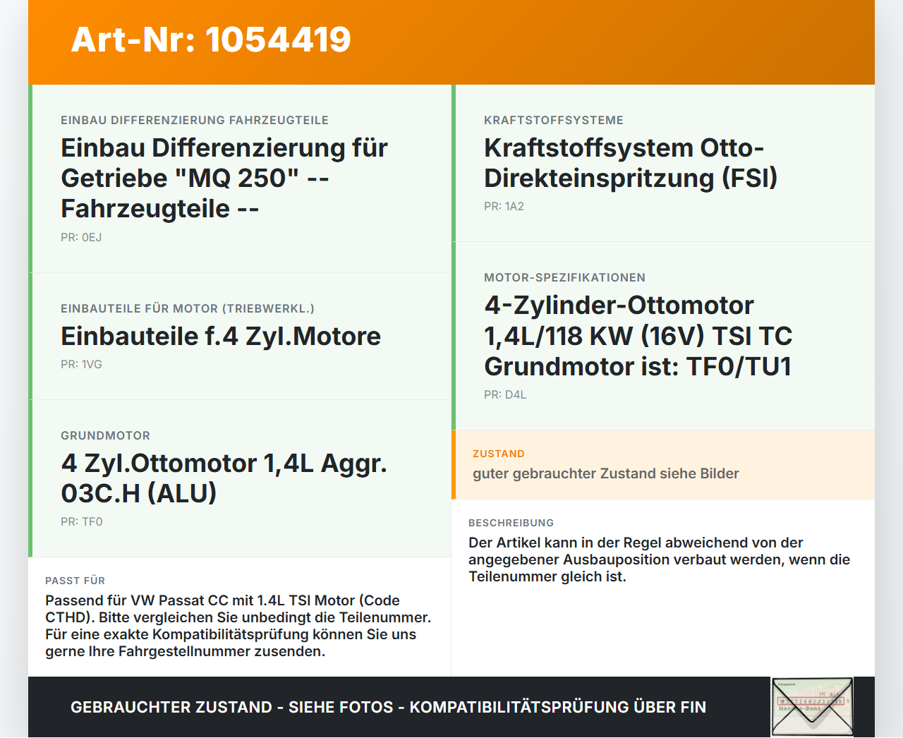 VW Passat CC 358 12-16 TSI 1,4 118KW Ansaugrohr Ladeluftschlauch Luftschlauch Pos.1 VW Passat CC 358 12-16... Vorschau 3