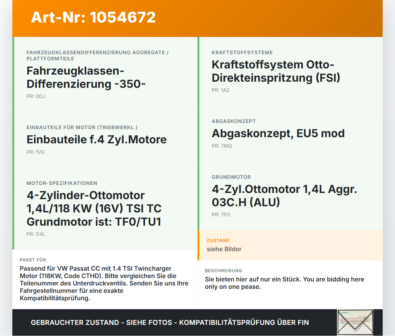 VW Passat CC 358 12-16 TSI 1,4 118KW Magnetventil Unterdruckventil VW Passat CC 358 12-16 10.04.2013 03C906283B... Vorschau 3