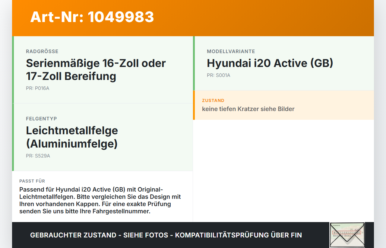 Hyundai I20 Active GB 13-16 Radnabenabdeckung Rad Nabenabdeckung Nabenblende Hyundai I20 Active GB 13-16 13.06.2016... Vorschau 3