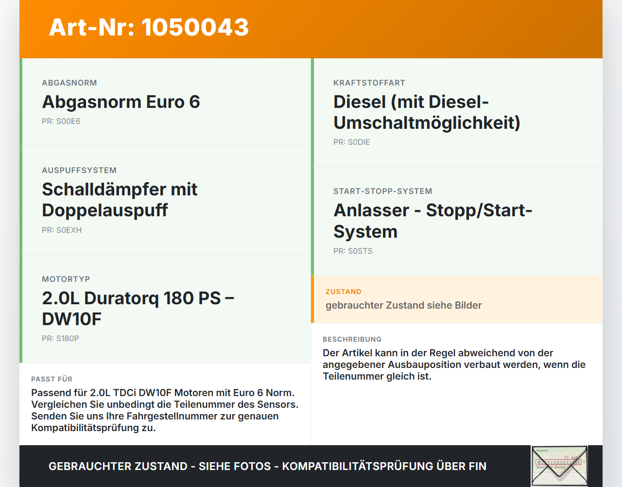 Ford S-Max II CK 15-19 TDCi 2,0 132KW DW10F Differenzdrucksensor Ford S-Max II CK 15-19 19.12.2015 FC4A-5L200-AA... Vorschau 3