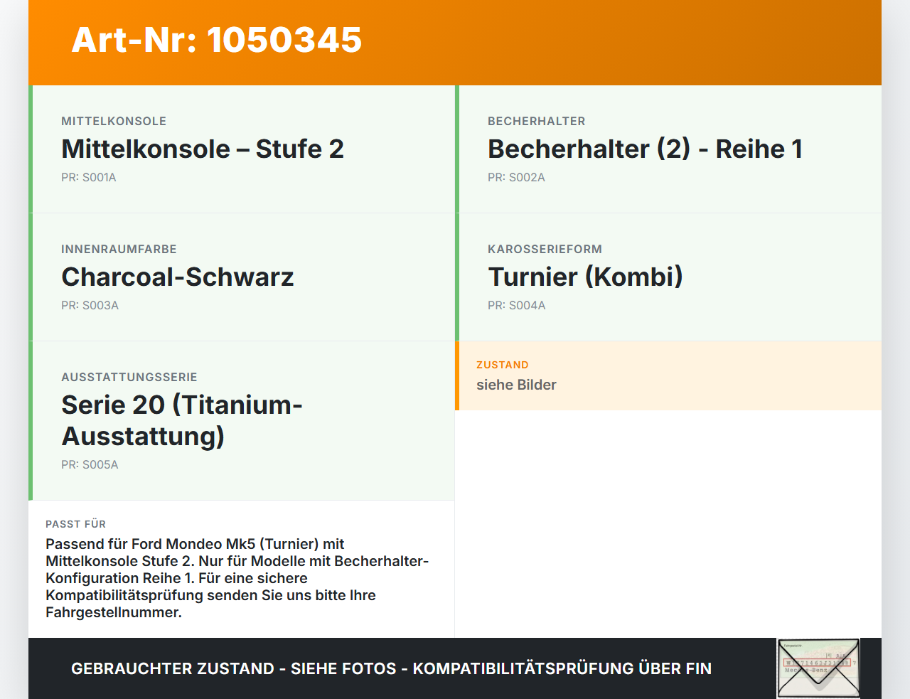 Ford Mondeo 5 V CF 14-19 Kombi Chrom Blende für Becherhalter Ford Mondeo 5 V CF 14-19 09.12.2015 gebraucht Vorschau 3