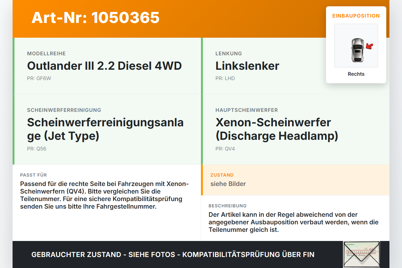 Mitsubishi Outlander III 15-18 Stellmotor für Scheinwerfer LWR Rechts Mitsubishi Outlander III 15-18 25.10.2012... Vorschau 3