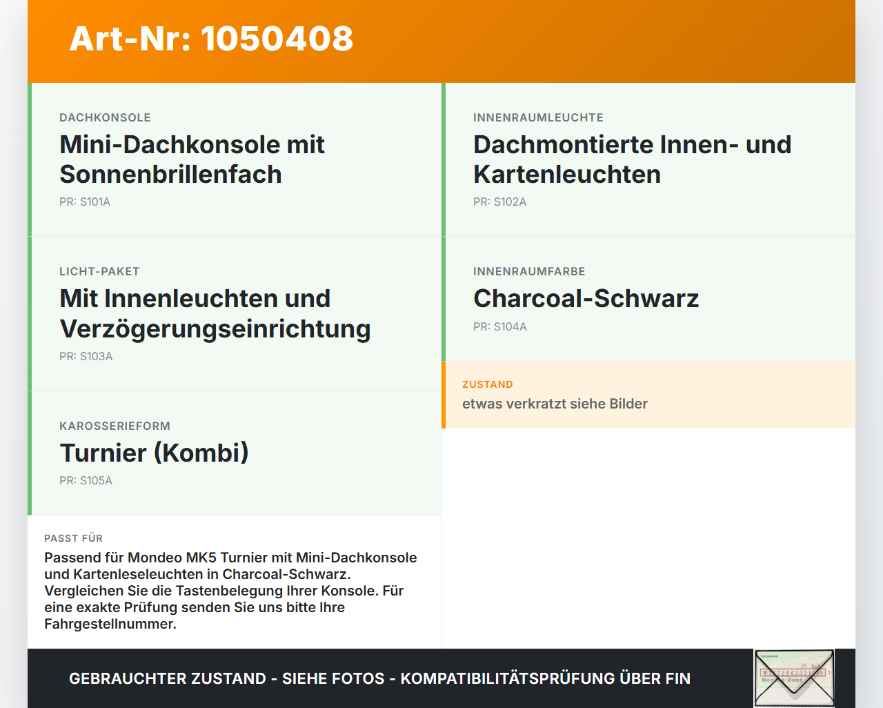 Ford Mondeo 5 V CF 14-19 Bedienelement Innenraumbeleuchtung Schalter Ford Mondeo 5 V CF 14-19 09.12.2015... Vorschau 3