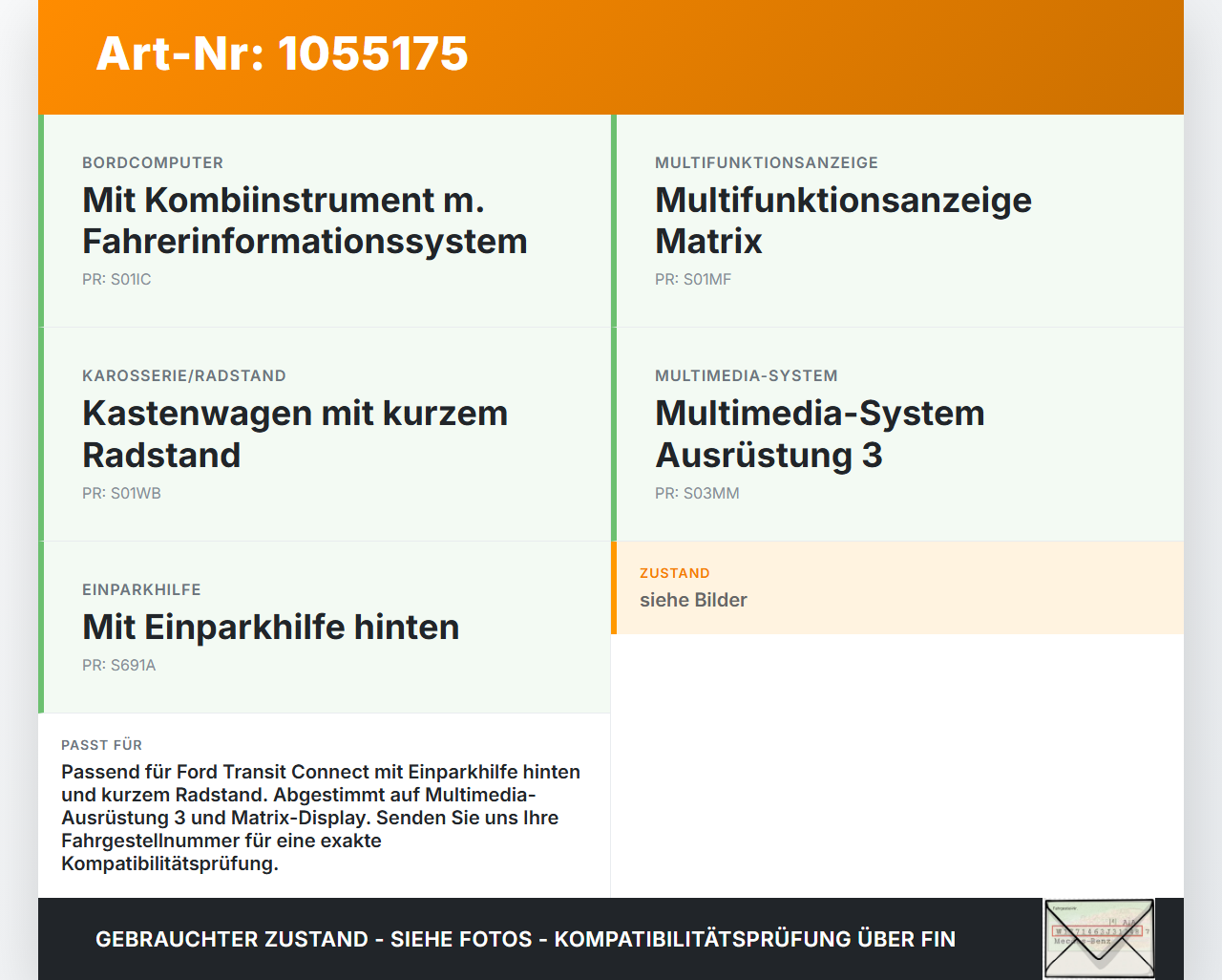 Ford Transit Connect 13-18 Steuergerät ECU Modul Einparkhilfe PDC SG Ford Transit Connect 13-18 20.06.2017... Vorschau 3